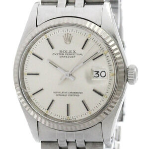 ROLEX Datejust 1601 White Gold Steel Automatic Mens Watch
